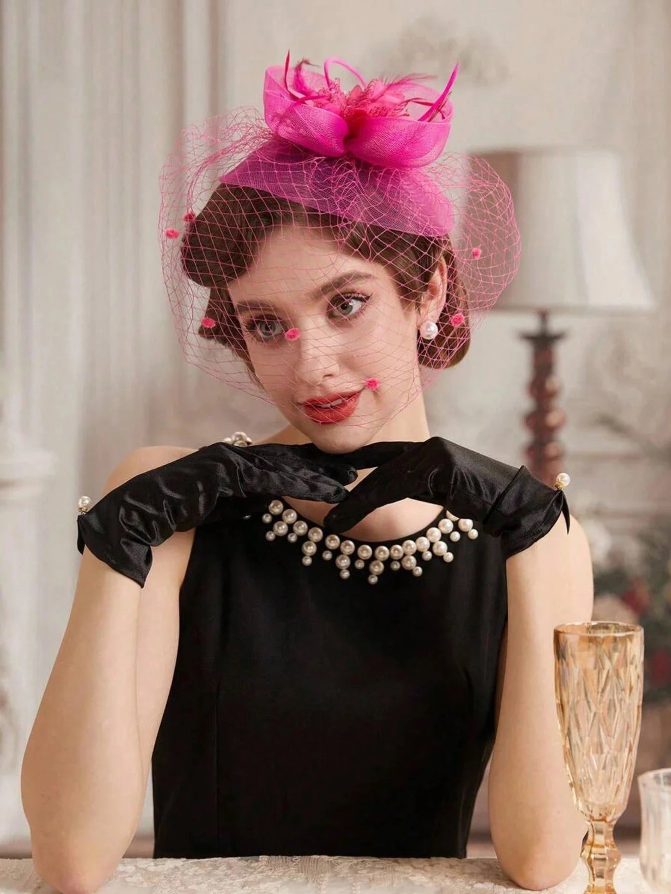 Flower Print Party Elegant Fascinators Hats, 20s 50s Pillbox Hat With Veil For Girls And Women, Natural Feather Small Headdress