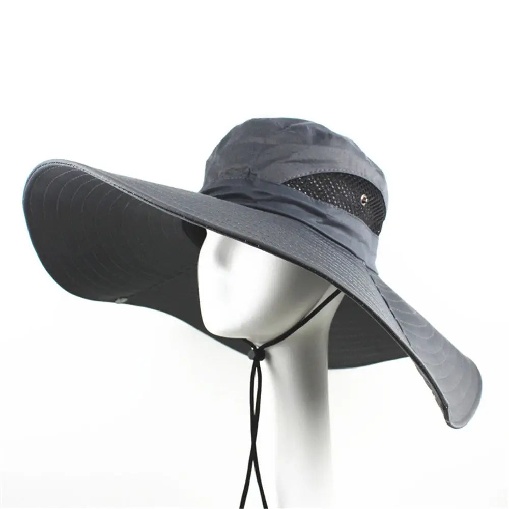 Men Women Breathable Sun Fisherman Hat UV Sun Protection Wide Visor Brim Hat Boonie Bucket Cap Outdoor Sun Hat