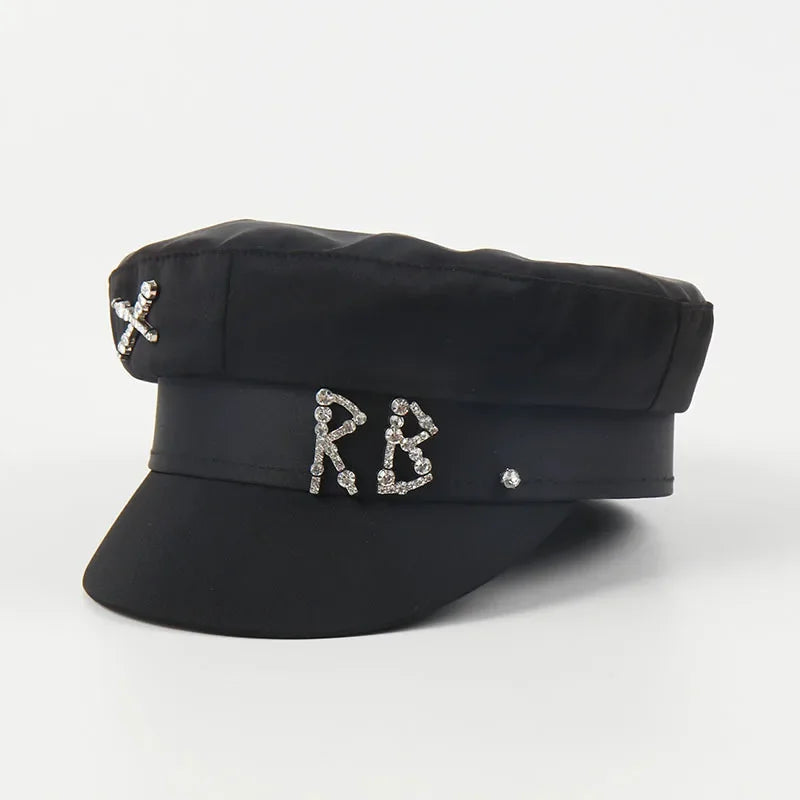 Brand Octagonal Hats for Women Ladies Letters Military Cap French Luxury Pink Newsboy Hat Monogram-embellished Baker Boy Gorras