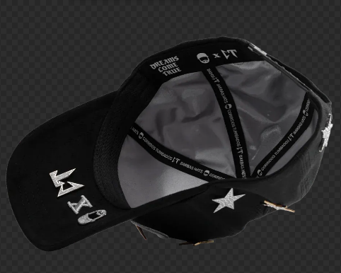 Cosmic Star - Dandy Hat with Star-shaped Stone Design. American Hip Hop Style, Versatile. New/Modern Special Design Baseball Cap with NFC Scanning Function - Adjustable Brim Special Edition Baseball Cap. Black