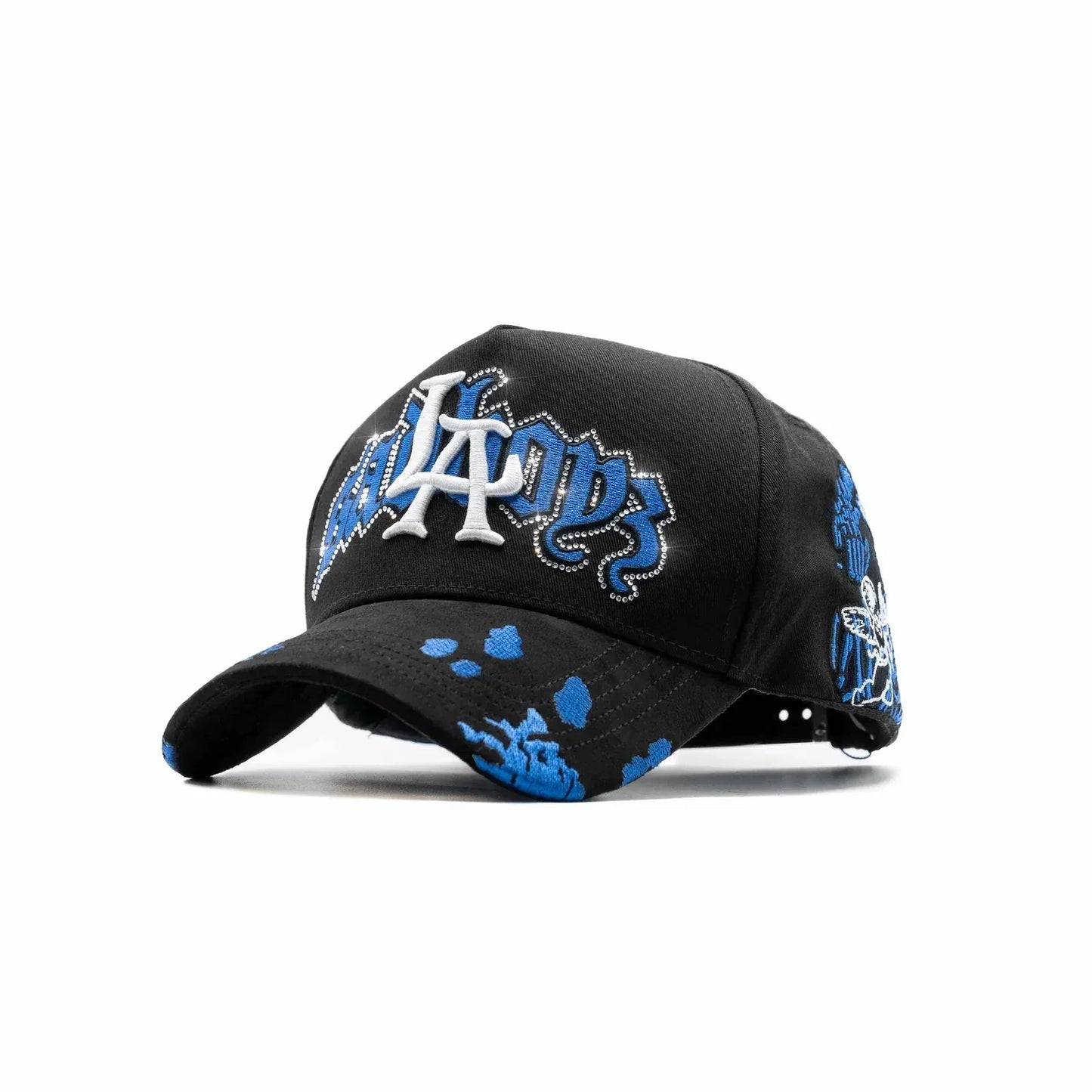 Major League Baseball in The United States - Los Angeles Dodgers - Dandy - X Junior H "Blue Angel" Hats - Black - Special Designed Hats with Worn-out Style, Integrated NFC Scanning Function, Special Adjustable Brim Baseball Cap