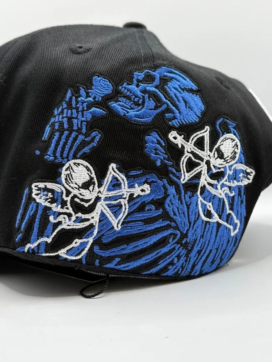 Major League Baseball in The United States - Los Angeles Dodgers - Dandy - X Junior H "Blue Angel" Hats - Black - Special Designed Hats with Worn-out Style, Integrated NFC Scanning Function, Special Adjustable Brim Baseball Cap