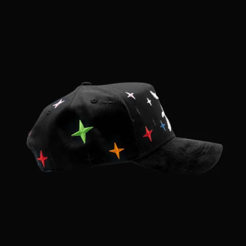 American Hip-hop Casual Outdoor Multi-purpose Baseball Cap in Colorful Series. Black Color. A Specially Designed Baseball Cap with NFC Scanning Function - Special Edition Adjustable Brim Baseball Cap