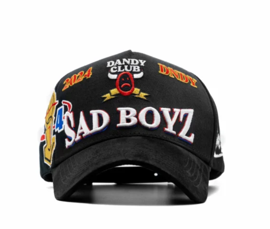 Dandy X Junior H "Like Jordan" Hats - Black - A Specially Designed Hat with Worn-out Style. A Hat with Integrated NFC Scanning Function. A Special Adjustable Brim Baseball Cap