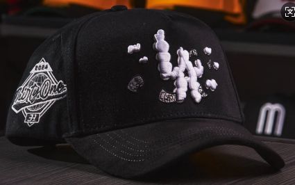 Major League Baseball - Los Angeles Dodgers - Dandy - with Pattern Embroidery Design - Black - Special Designed Baseball Cap - Integrated Chip Scanning Cap - Special Edition Adjustable Brim Baseball Cap