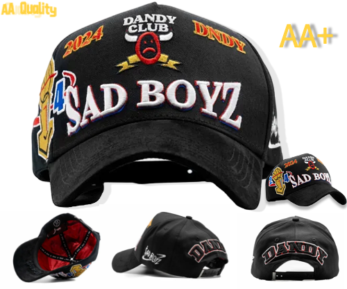 Dandy X Junior H "Like Jordan" Hats - Black - A Specially Designed Hat with Worn-out Style. A Hat with Integrated NFC Scanning Function. A Special Adjustable Brim Baseball Cap