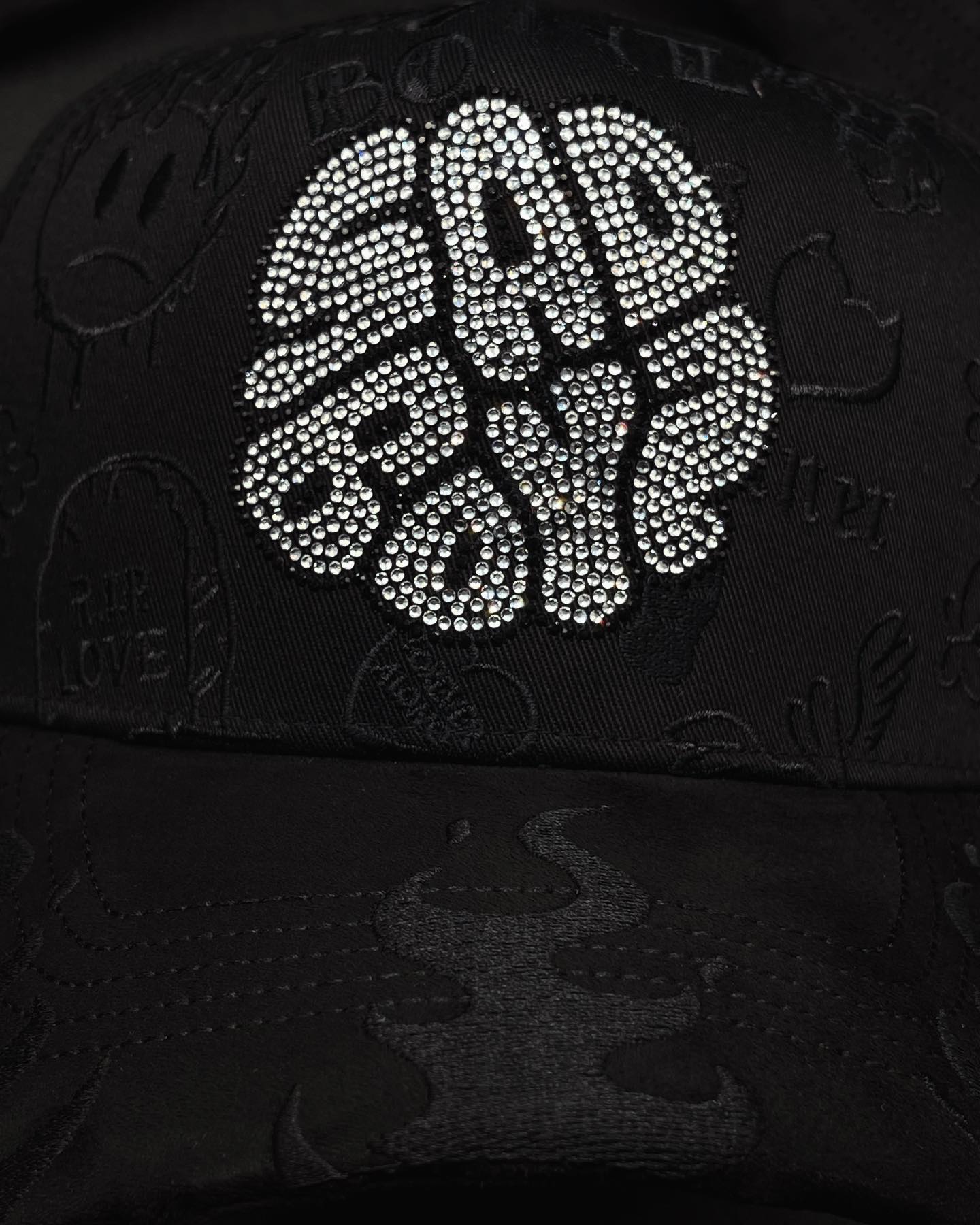 Dandy X Junior H "Ad Boyz" Hats - Black - A Specially Designed Hat with Worn-out Style. A Hat with Integrated NFC Scanning Function. A Special Adjustable Brim Baseball Cap
