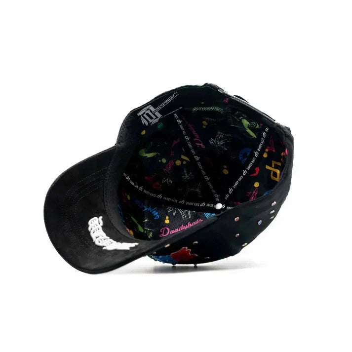 Black. Dandy Hats' 10th Anniversary Special Design Baseball Cap - Integrated Chip Scanning Cap - Special Edition Adjustable Cap with Tongue