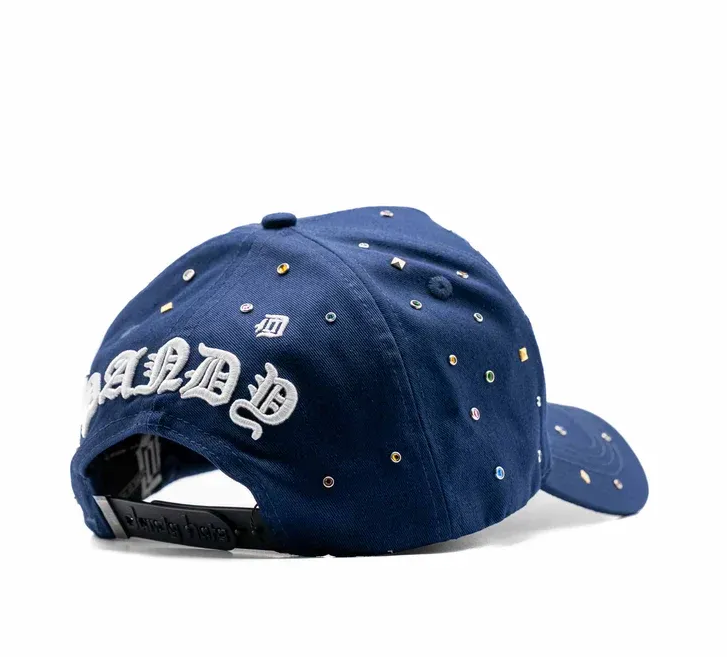 Dandy - Diamond - Features Letter Embroidery Design. Black - Specially Designed Baseball Cap. Integrated Chip Scanning Cap. Special Edition Adjustable Brim Baseball Cap