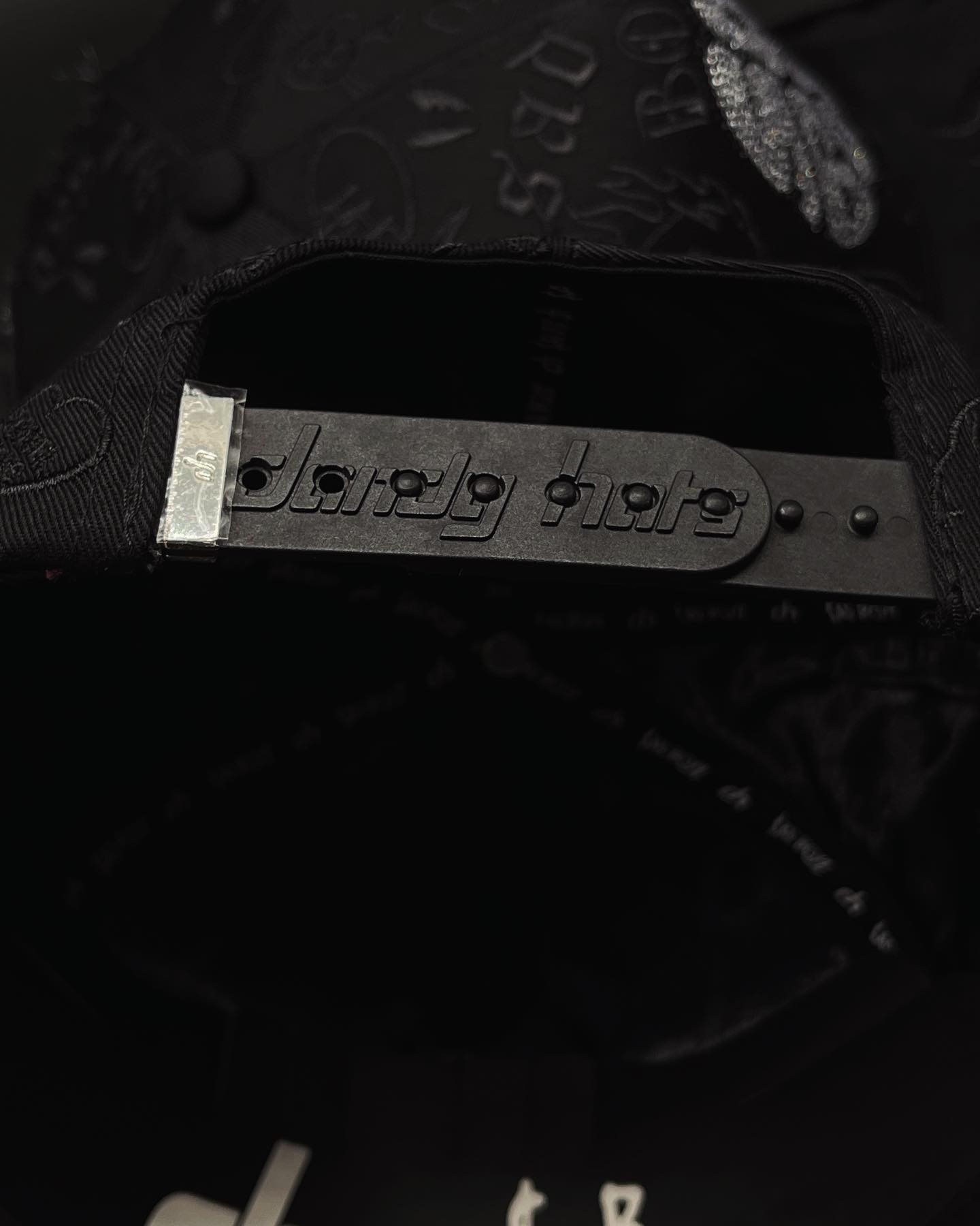 Dandy X Junior H "Ad Boyz" Hats - Black - A Specially Designed Hat with Worn-out Style. A Hat with Integrated NFC Scanning Function. A Special Adjustable Brim Baseball Cap