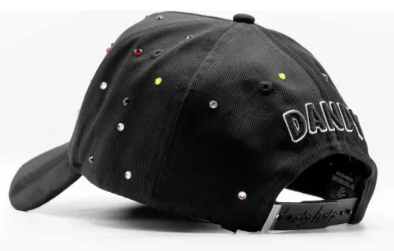 Major League Baseball - Los Angeles Dodgers. Black. Gorra Dandy Crystals Negro Ajustable Lisa Hats - Special Designed Baseball Cap with Integrated Chip Scanner. Special Edition Adjustable Brim Baseball Cap
