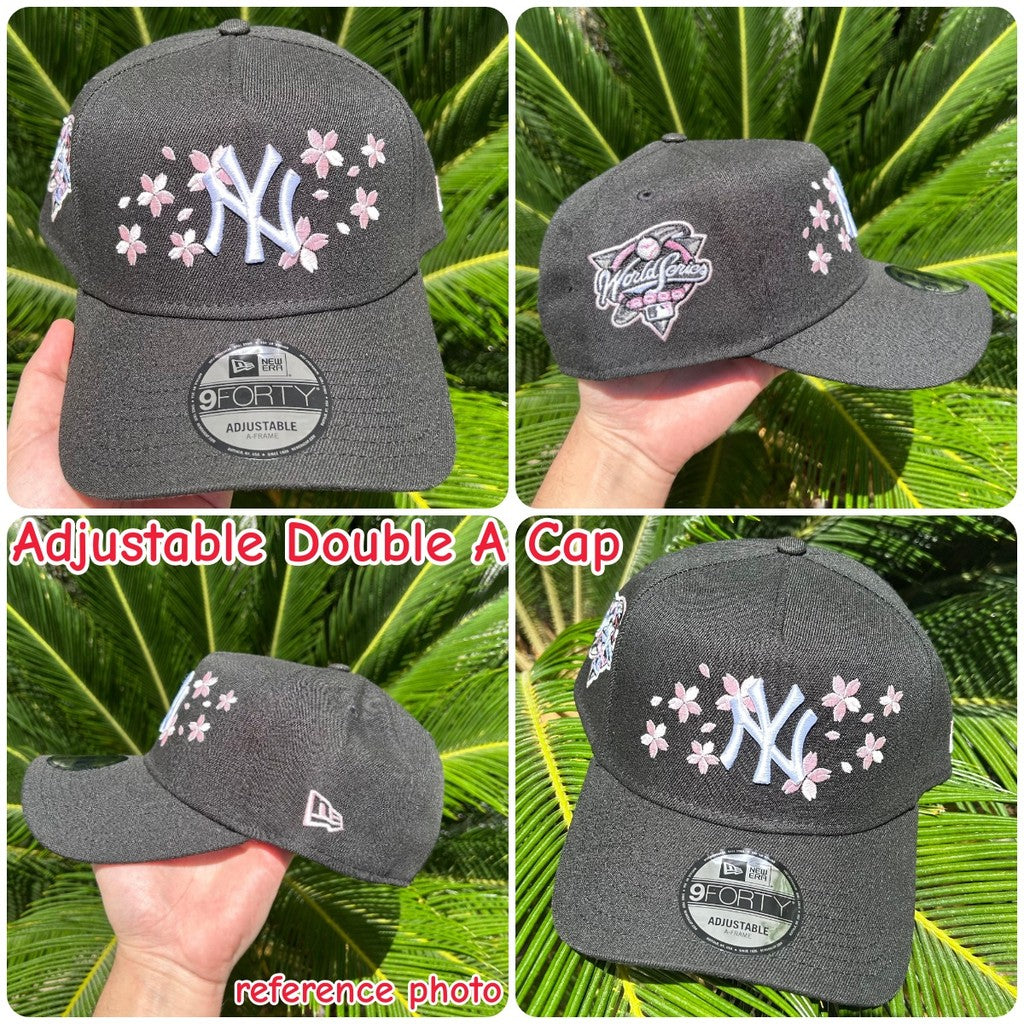 Major League Baseball New York Yankees World Series 2000 Cherry Blossom Black Pink Edition A-Frame Adjustable Snapback Caps