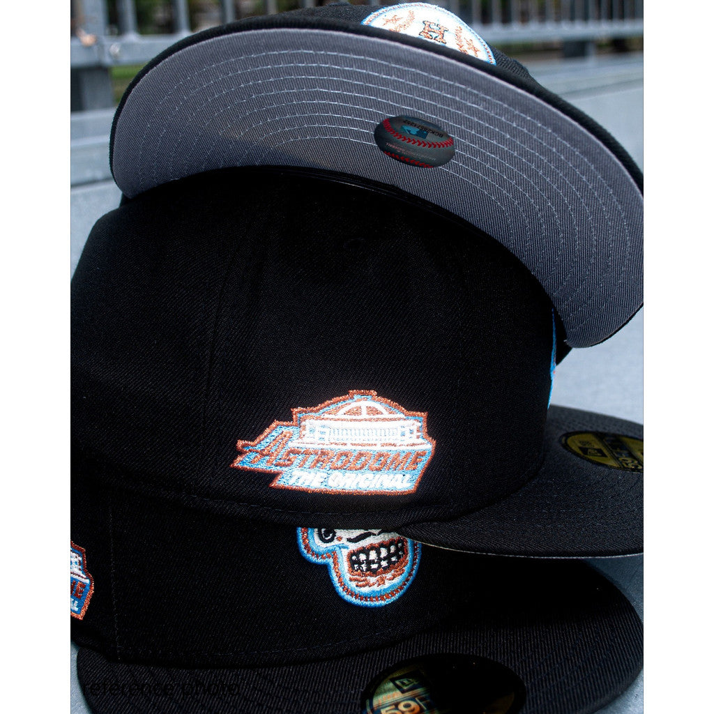Major League Baseball Houston Astros The Cold Stunner Pack  Fitted Hat Skeleton Embroidered Flat Brimmed Hip Hop Baseball Hat