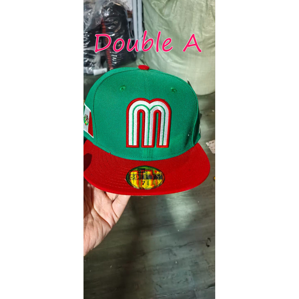 Mexico National Football Team Multicolored Mexico Limited-Edition Fitted Hat Mexico Flat Brimmed Sports Baseball Cap