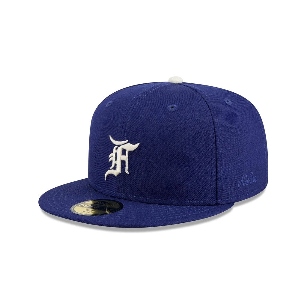 MLB Los Angeles Dodgers Fear of God Essentials Fitted Hat Black Sweatband Sports Non-adjustable Baseball Cap