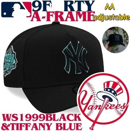 Major League Baseball New York Yankees 9f0rty A-Frame Black & Tiffany Blue 1999 World Series Adjustable Snapback Caps