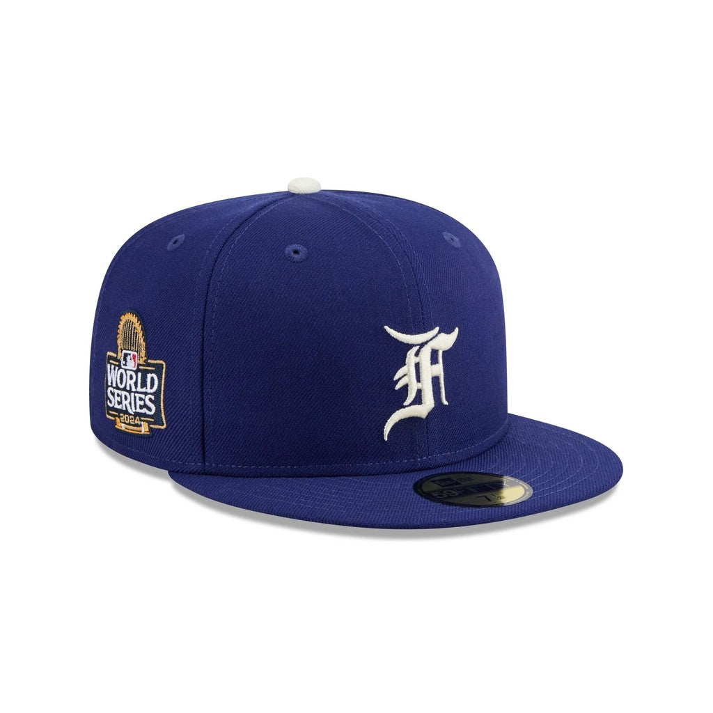 MLB Los Angeles Dodgers Fear of God Essentials Fitted Hat Black Sweatband Sports Non-adjustable Baseball Cap