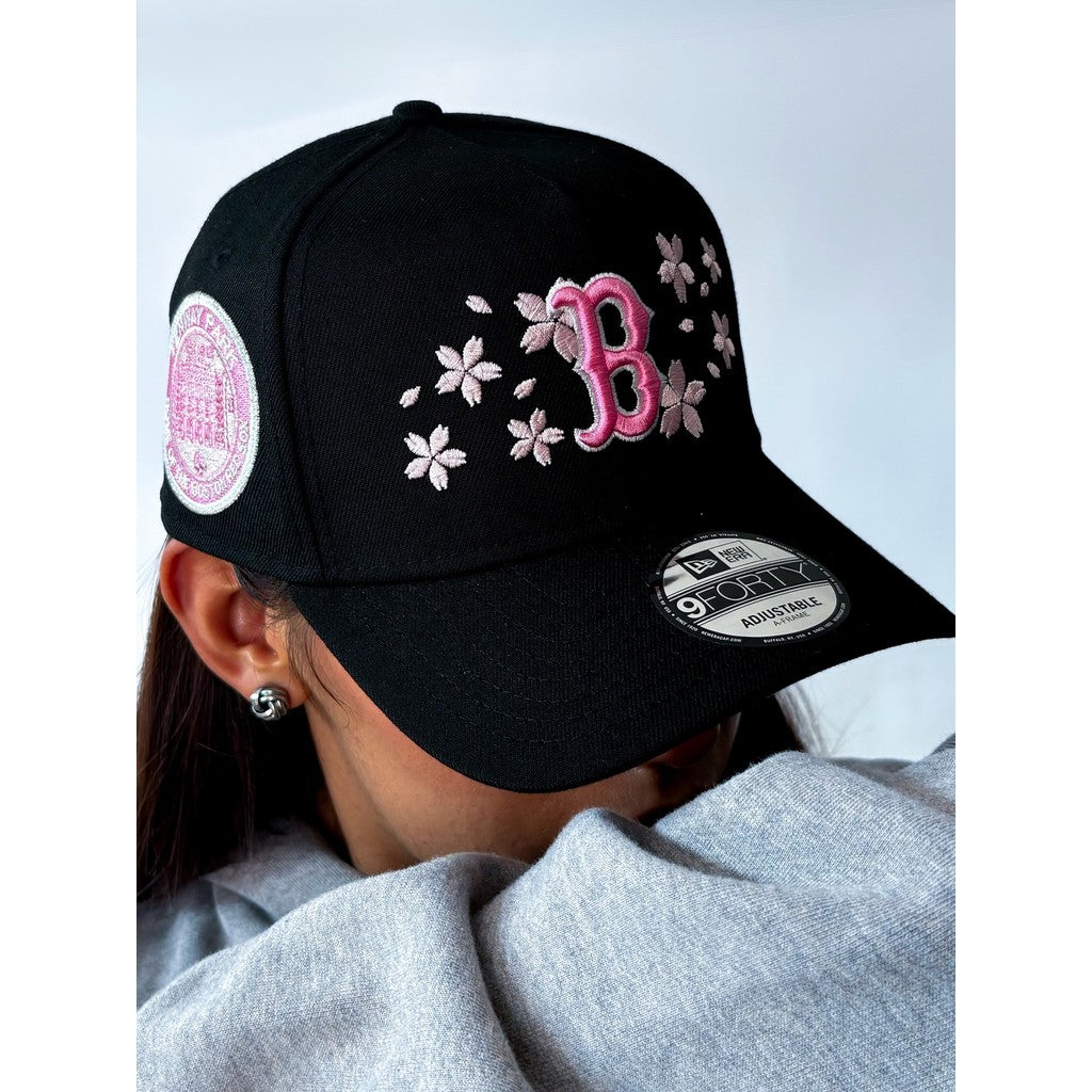 Major League Baseball Boston Red Sox Fenway Park Cherry Blossom Black Pink Edition A-Frame Adjustable Snapback Cap