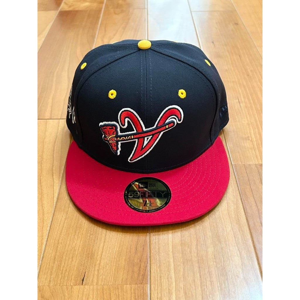 Major League Baseball Atlanta Braves Inverted Logo Side Letter Embroidery Fitted Hat Non-adjustable Hip-hop Event Commemorative Baseball Cap