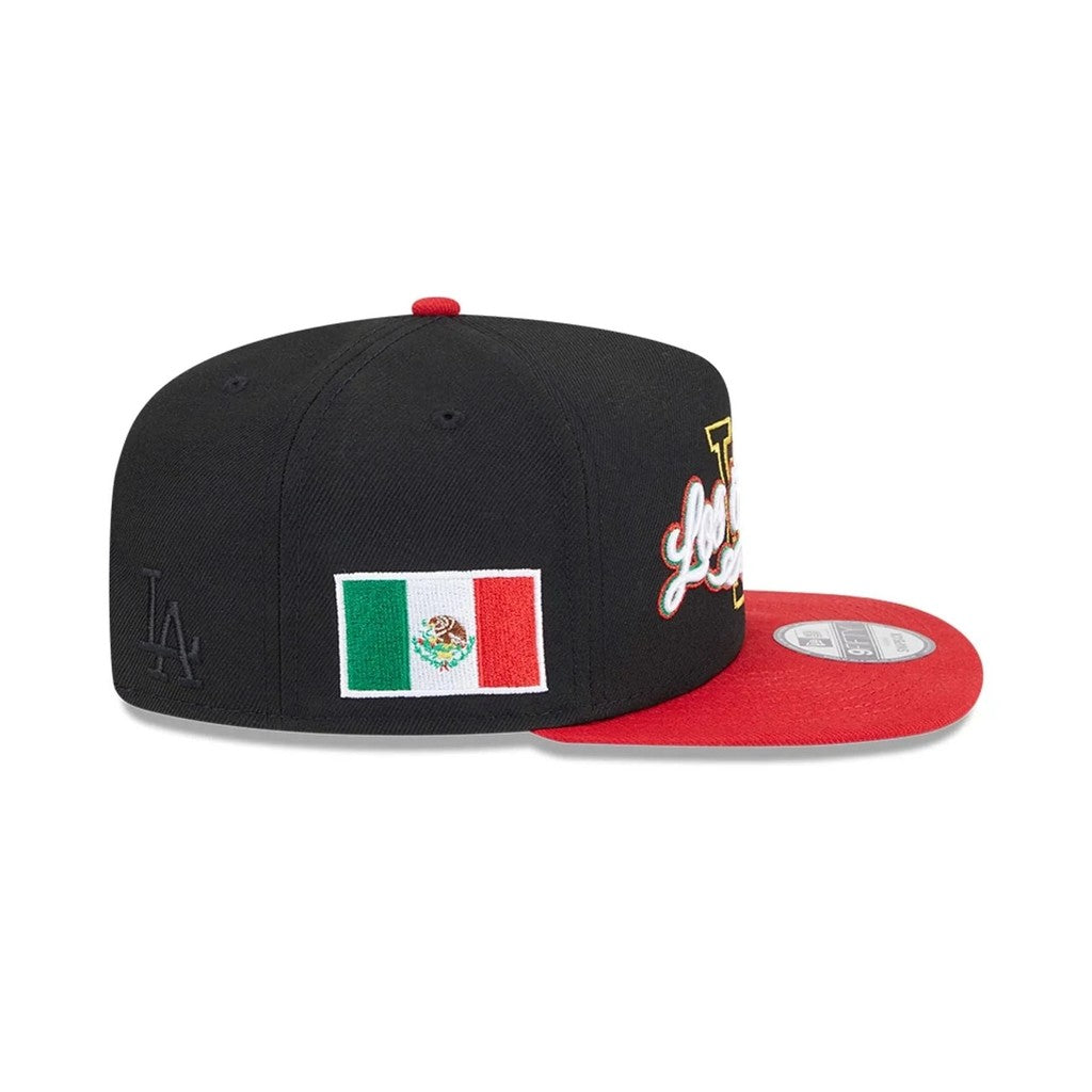 Major League Baseball Los Angeles Dodgers with Embroidered Side Flag Fitted Hat Fully Enclosed Sports Baseball Cap
