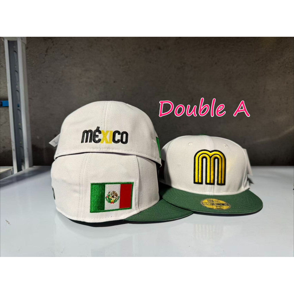Mexico National Football Team Multicolored Mexico Limited-Edition Fitted Hat Mexico Flat Brimmed Sports Baseball Cap