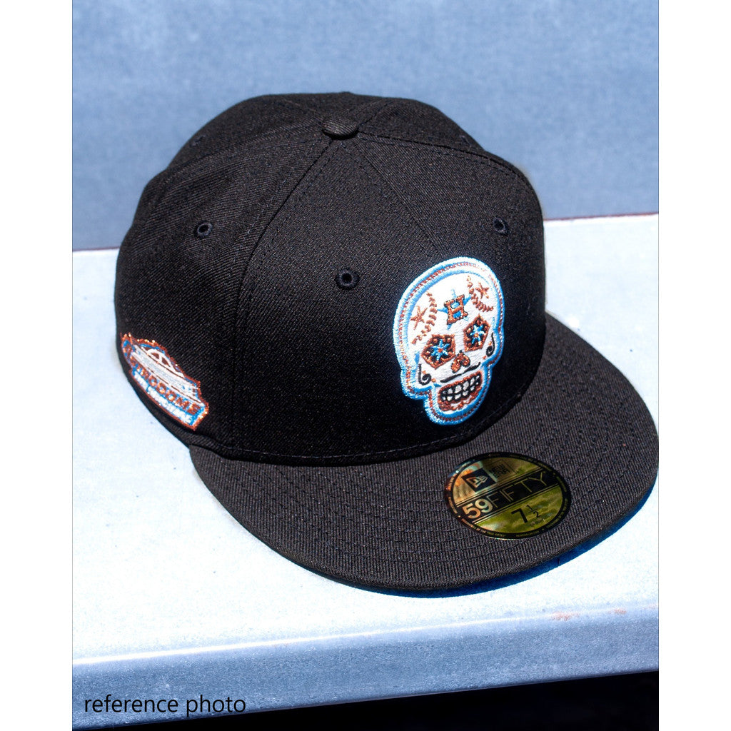Major League Baseball Houston Astros The Cold Stunner Pack  Fitted Hat Skeleton Embroidered Flat Brimmed Hip Hop Baseball Hat
