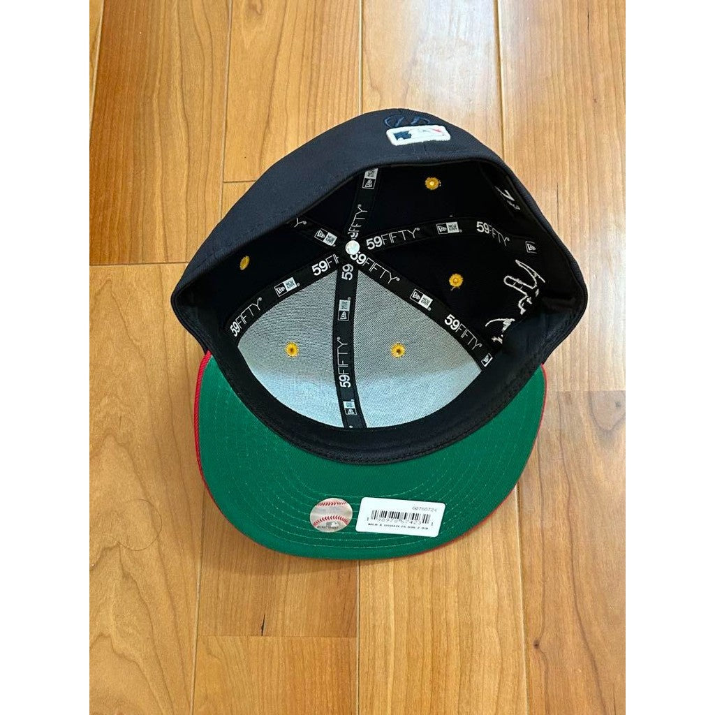 Major League Baseball Atlanta Braves Inverted Logo Side Letter Embroidery Fitted Hat Non-adjustable Hip-hop Event Commemorative Baseball Cap