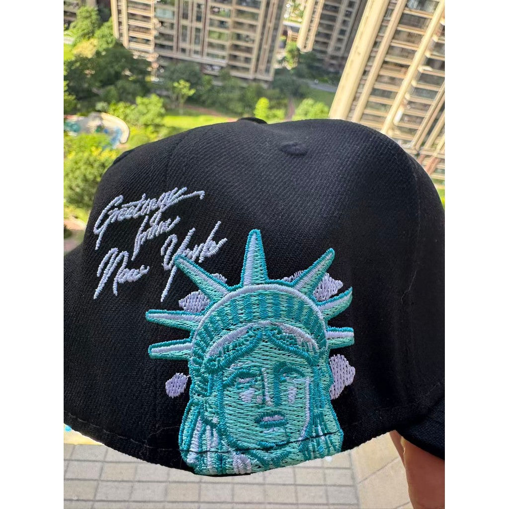 Major League Baseball New York Yankees Side Statue of Liberty Adjustable Snapback Caps Hip-hop Curved Eaves Wearing Duckbill Hat