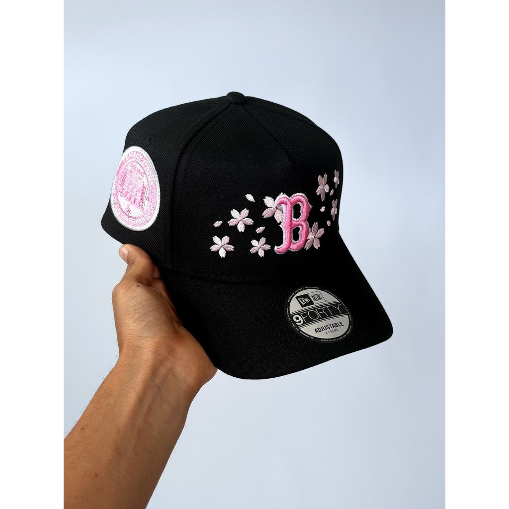 Major League Baseball Boston Red Sox Fenway Park Cherry Blossom Black Pink Edition A-Frame Adjustable Snapback Cap