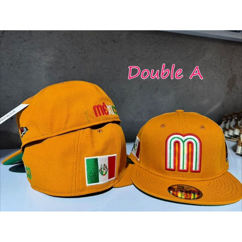 Mexico National Football Team Multicolored Mexico Limited-Edition Fitted Hat Mexico Flat Brimmed Sports Baseball Cap