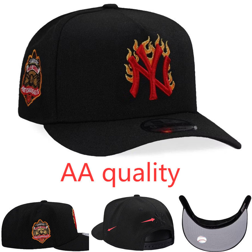Major League Baseball NNew York Yankees World Series 1927 Flame Black Prime Edition A-Frame Adjustable Snapback Caps