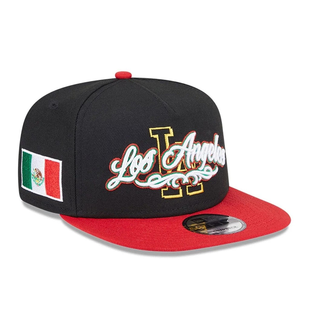 Major League Baseball Los Angeles Dodgers with Embroidered Side Flag Fitted Hat Fully Enclosed Sports Baseball Cap