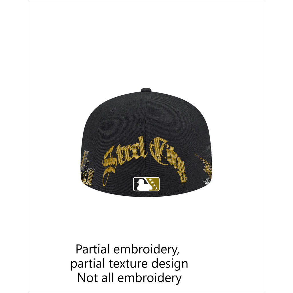 Major League Baseball Pittsburgh Pirates Steel City Hat Preorder Fitted Hat Flat Eave Fully Enclosed Sports Baseball Cap