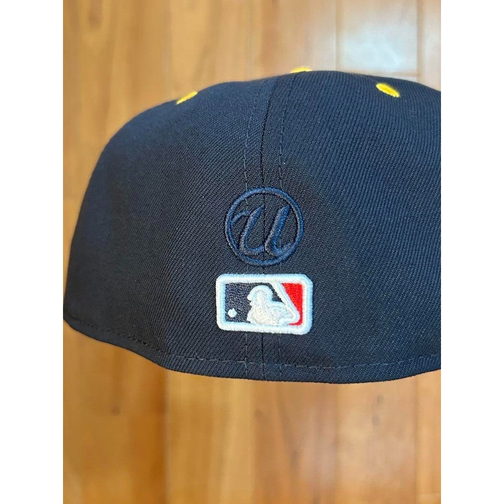 Major League Baseball Atlanta Braves Inverted Logo Side Letter Embroidery Fitted Hat Non-adjustable Hip-hop Event Commemorative Baseball Cap