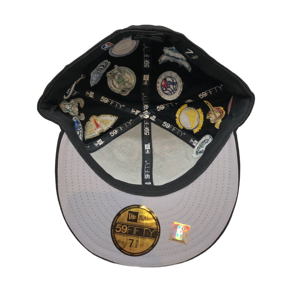 National Basketball Association NBA All Over Team Logo Basketball Fitted Hat Non Adjustable Sports Baseball Cap