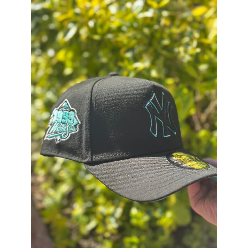 Major League Baseball New York Yankees 9f0rty A-Frame Black & Tiffany Blue 1999 World Series Adjustable Snapback Caps