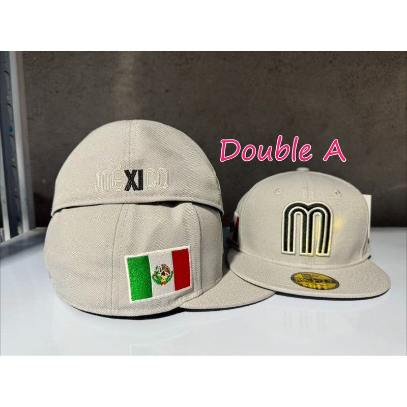 Mexico National Football Team Multicolored Mexico Limited-Edition Fitted Hat Mexico Flat Brimmed Sports Baseball Cap