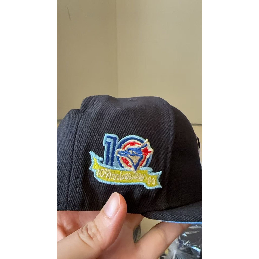Major League Baseball Toronto Blue Jays 10th Anniversary Blue Ice Edition Fitted Hat Competition Commemorative Edition Non-adjustable Baseball Cap