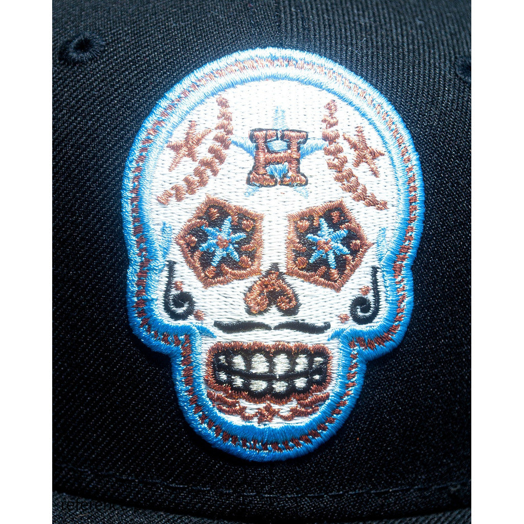 Major League Baseball Houston Astros The Cold Stunner Pack  Fitted Hat Skeleton Embroidered Flat Brimmed Hip Hop Baseball Hat