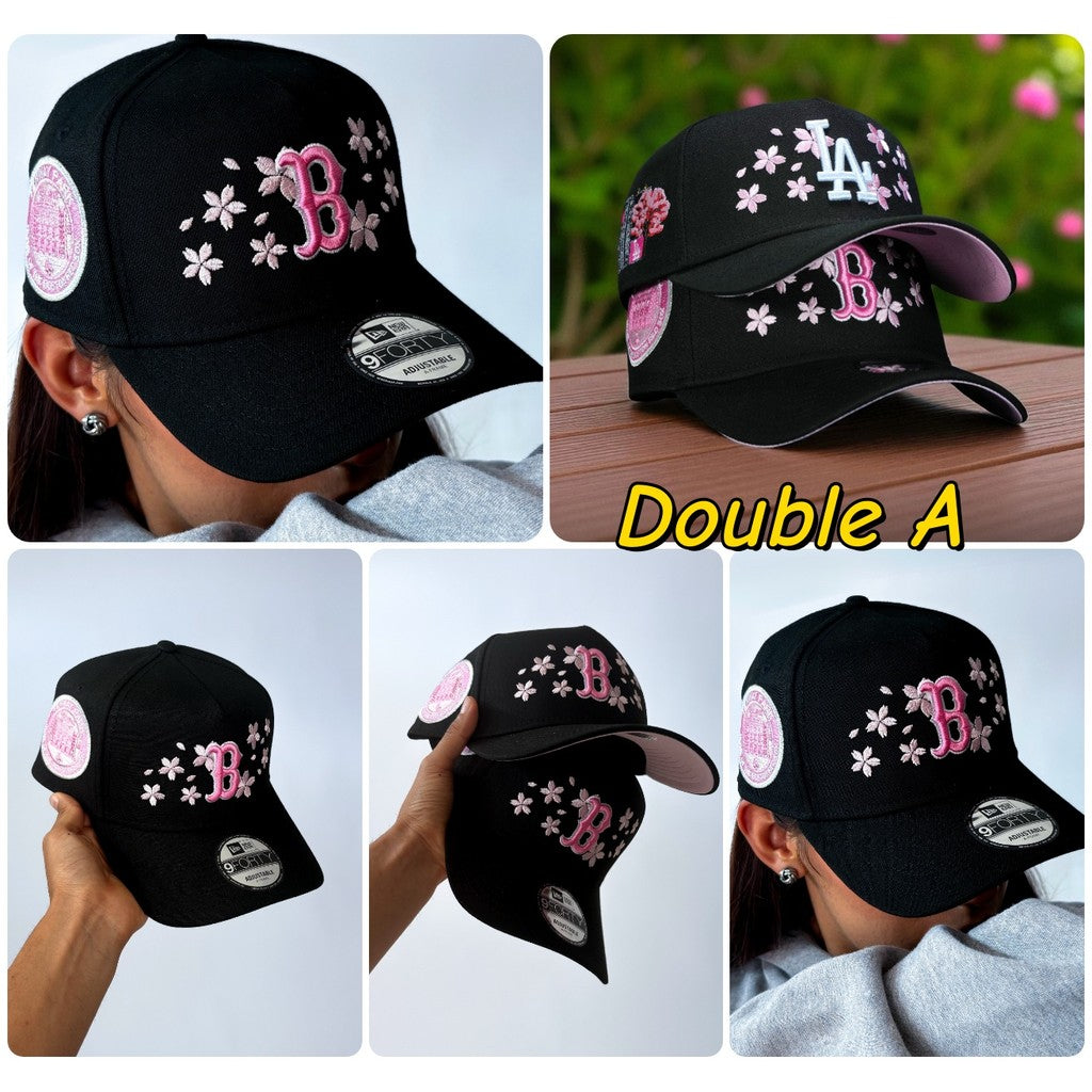 Major League Baseball Boston Red Sox Fenway Park Cherry Blossom Black Pink Edition A-Frame Adjustable Snapback Cap