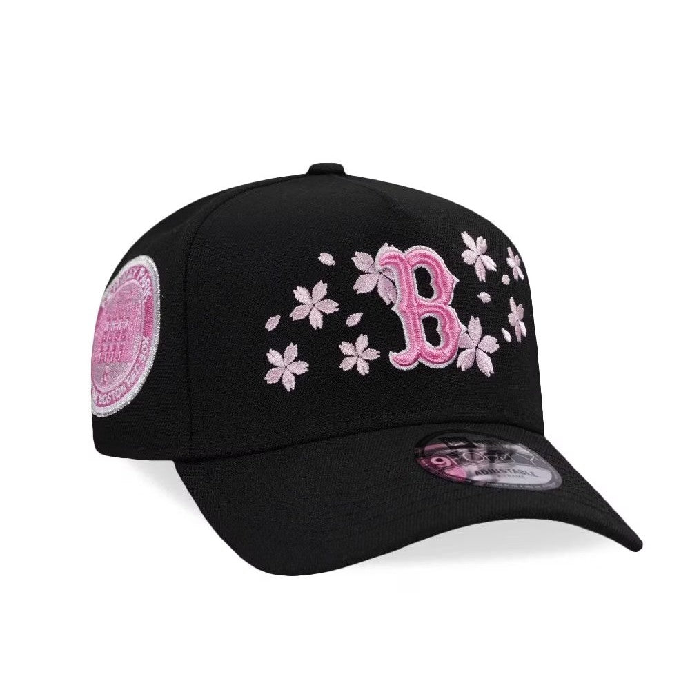 Major League Baseball Boston Red Sox Fenway Park Cherry Blossom Black Pink Edition A-Frame Adjustable Snapback Cap