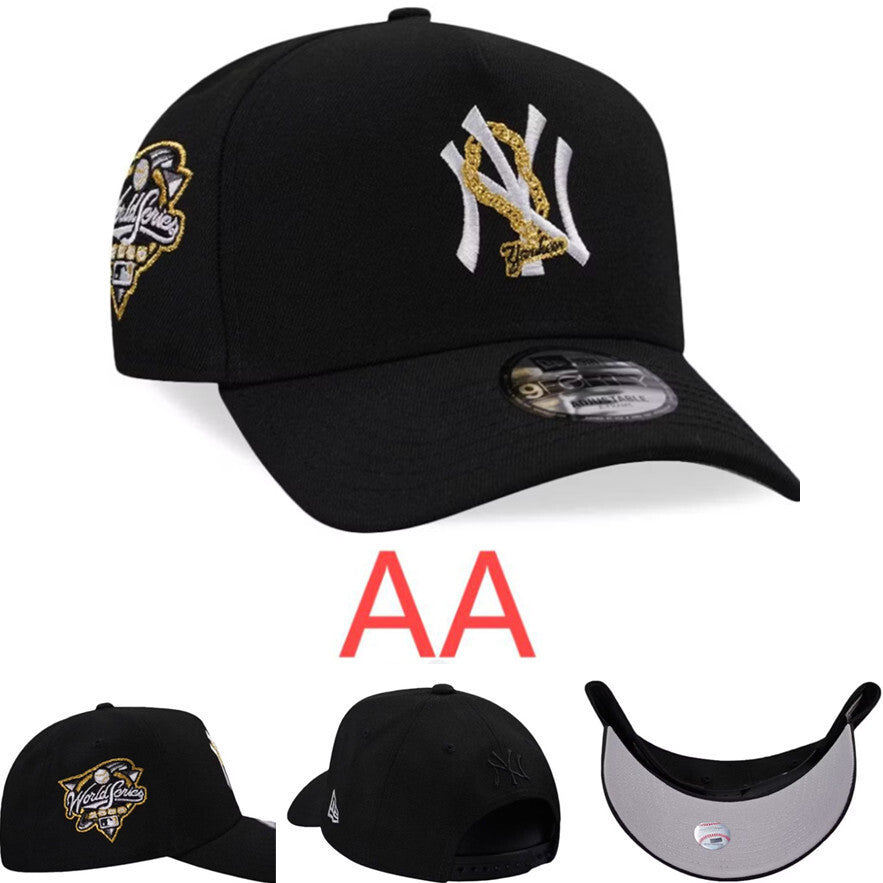 Major League Baseball New York Yankees World Series 2000 Gold Chain Edition A-Frame Adjustable Snapback Caps