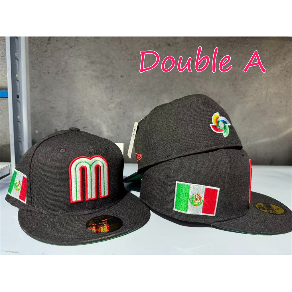 Mexico National Football Team Multicolored Mexico Limited-Edition Fitted Hat Mexico Flat Brimmed Sports Baseball Cap