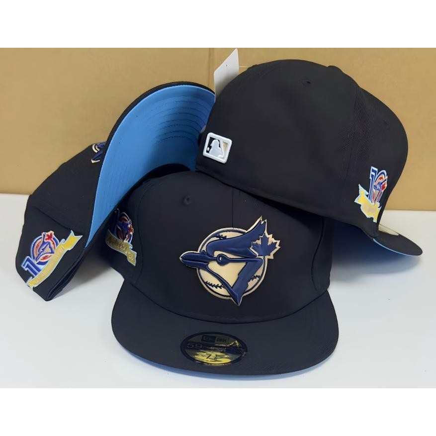 Major League Baseball Toronto Blue Jays 10th Anniversary Blue Ice Edition Fitted Hat Competition Commemorative Edition Non-adjustable Baseball Cap