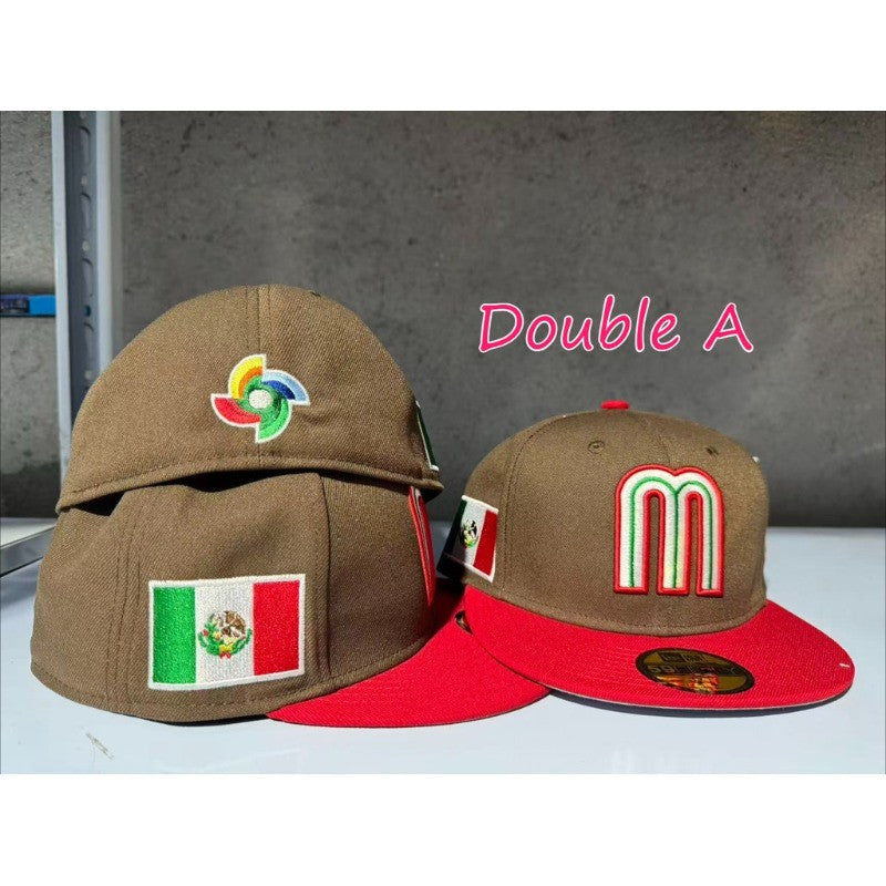 Mexico National Football Team Multicolored Mexico Limited-Edition Fitted Hat Mexico Flat Brimmed Sports Baseball Cap