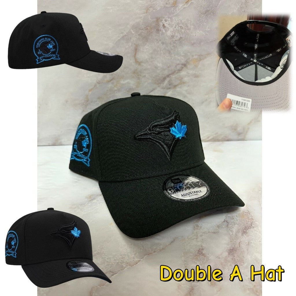 Major League Baseball Toronto Blue Jays 30th Anniversary Black Blue Adjustable Snapback Cap Hip-Hop Curved Brimmed Baseball Cap