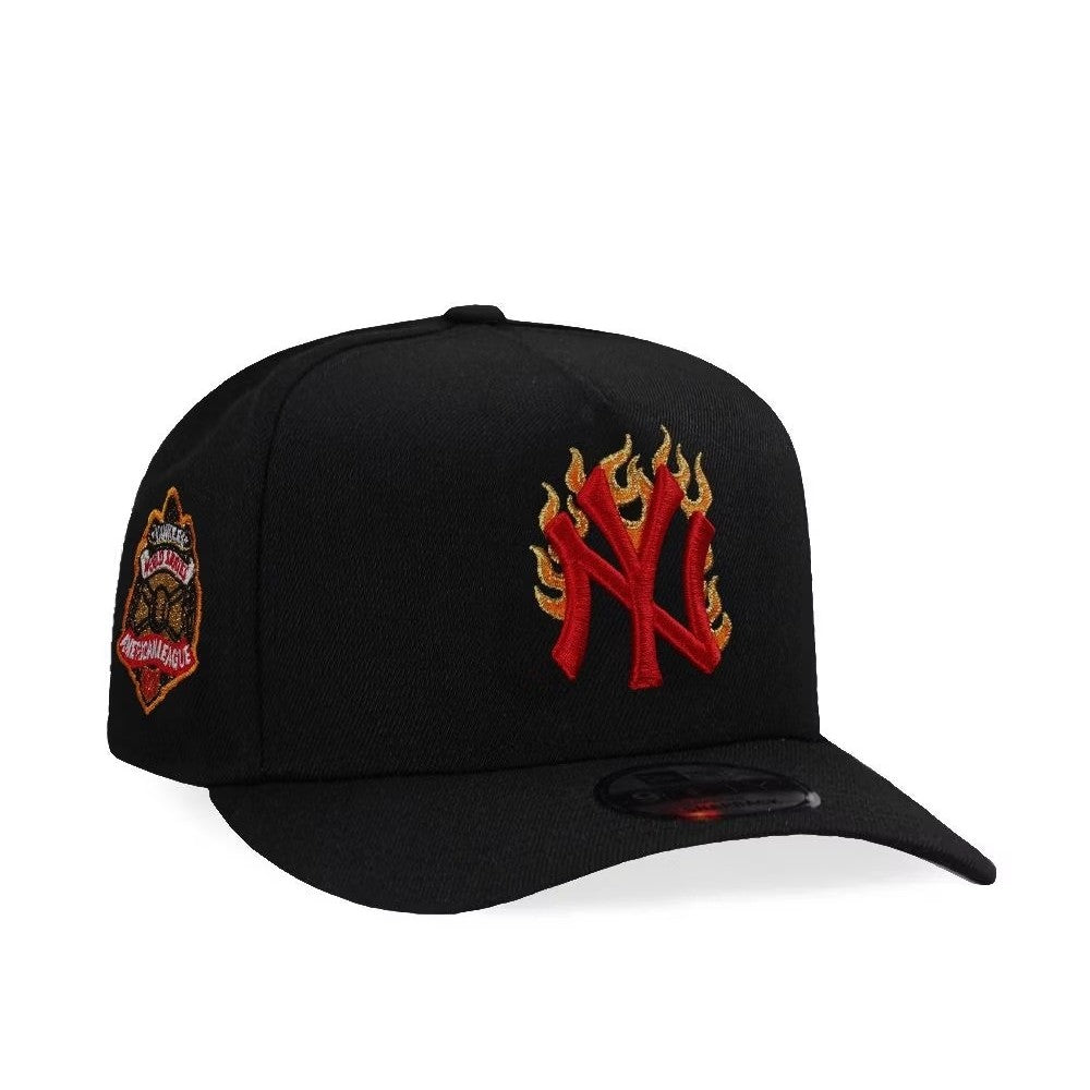 Major League Baseball NNew York Yankees World Series 1927 Flame Black Prime Edition A-Frame Adjustable Snapback Caps