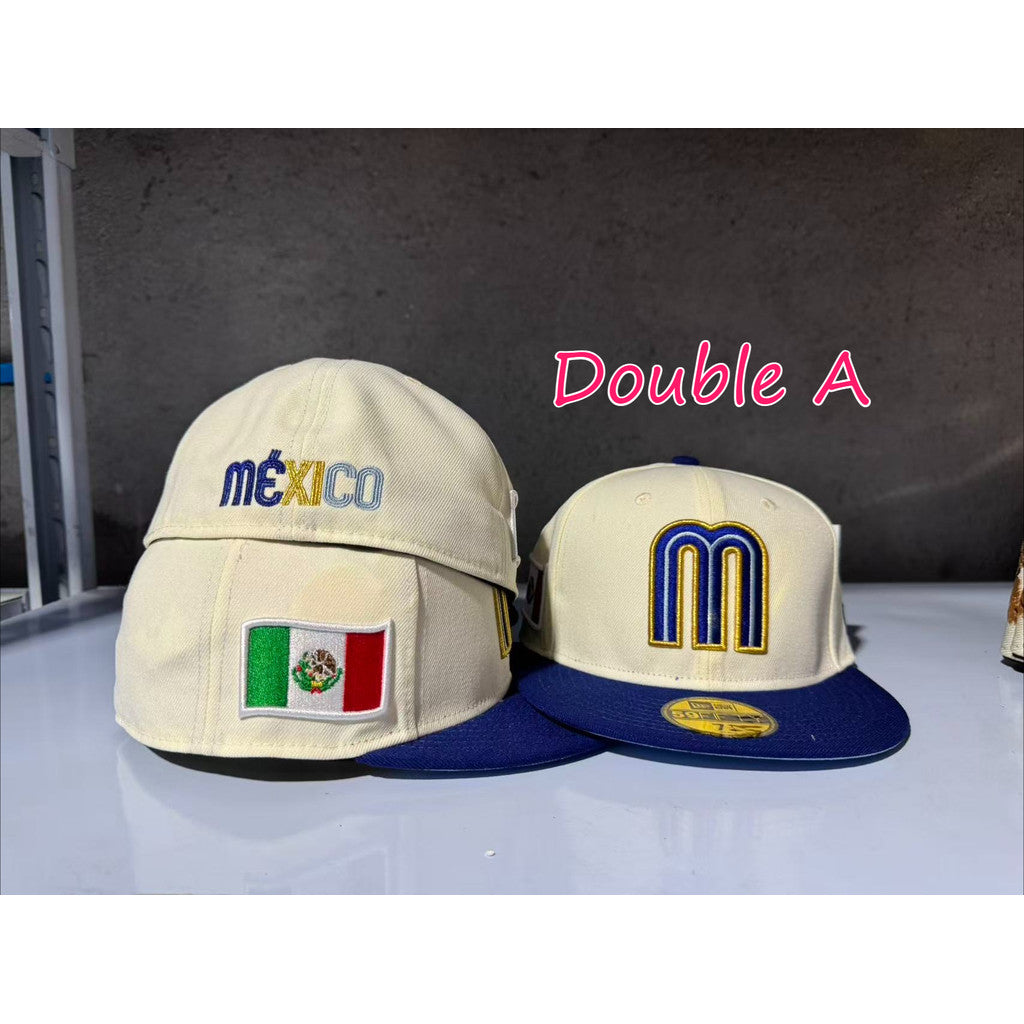 Mexico National Football Team Multicolored Mexico Limited-Edition Fitted Hat Mexico Flat Brimmed Sports Baseball Cap