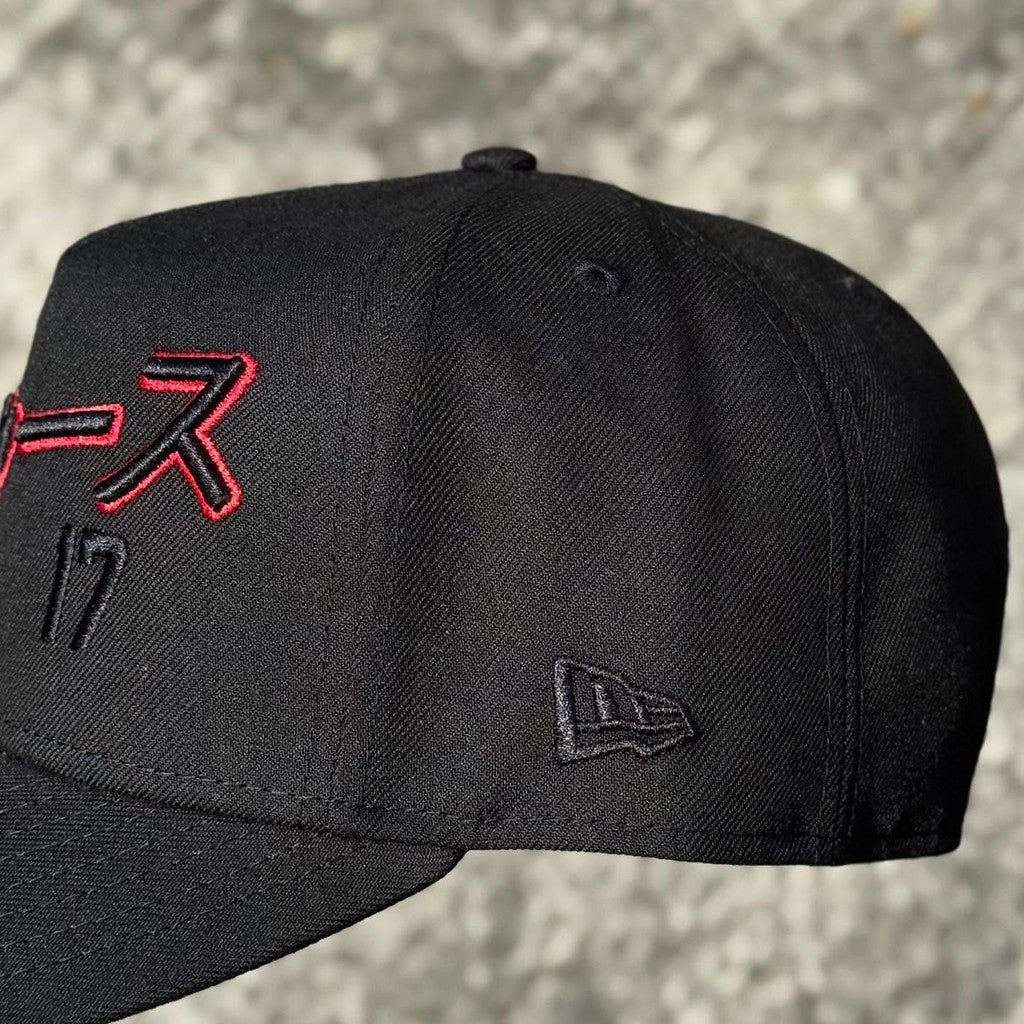 Major League Baseball Los Angeles Dodgers Japan.ese Script Shohei Ohtani Club Side Patch Black Fitted Hat Non-adjustable Hip-hop Baseball Cap