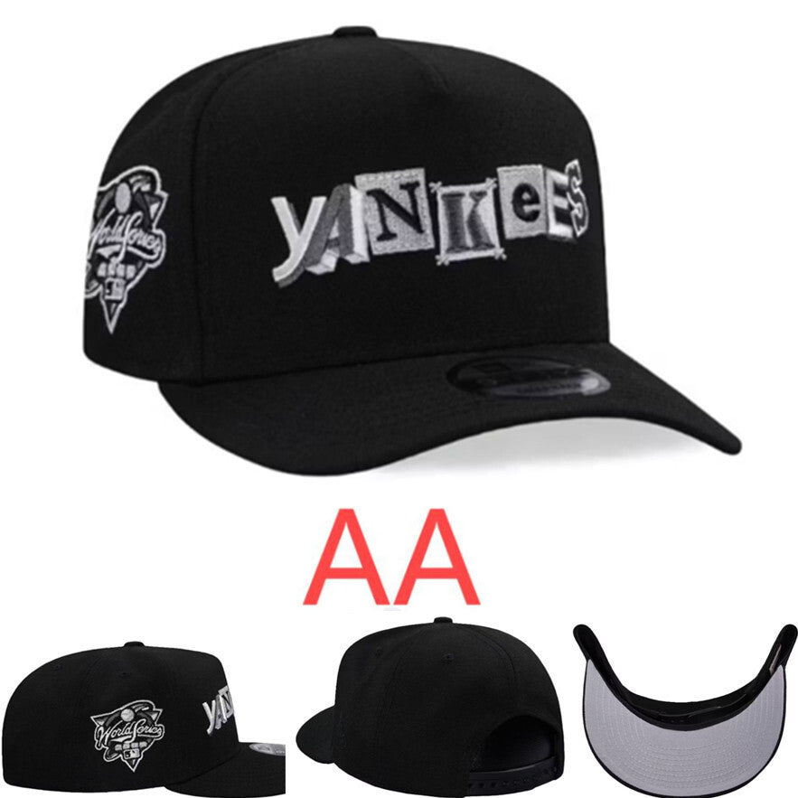 Major League Baseball New York Yankees World Series 2000 Black Metallic Edition A-Frame Adjustable Snapback Caps